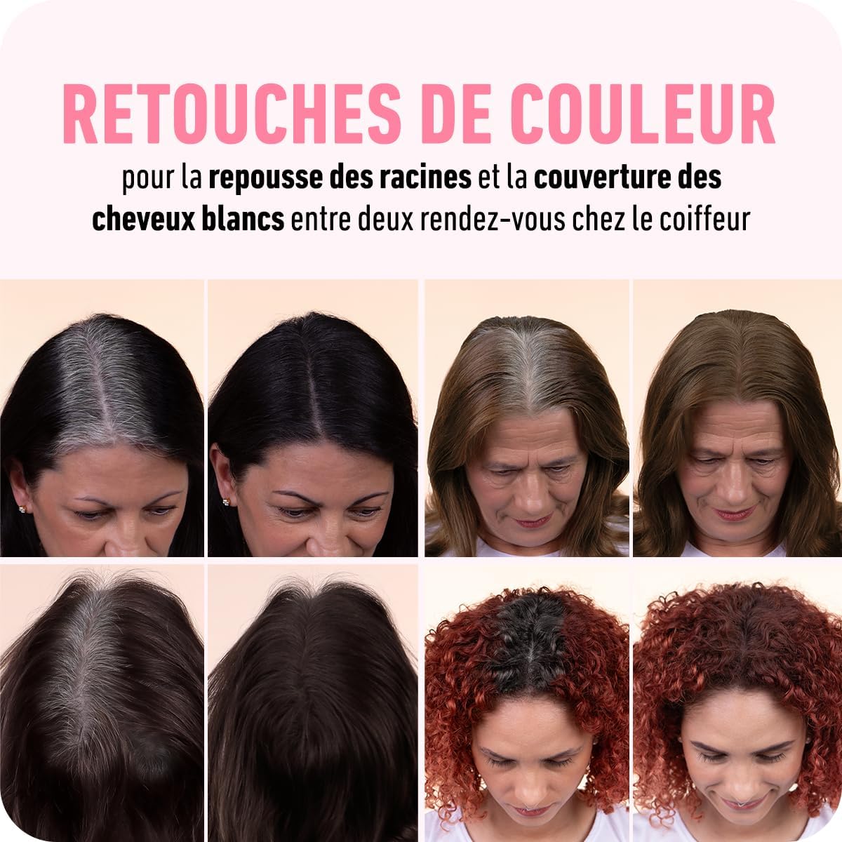 BOLDIFY - poudre racine cheveux Auburn - 4g - couvre gris instantané