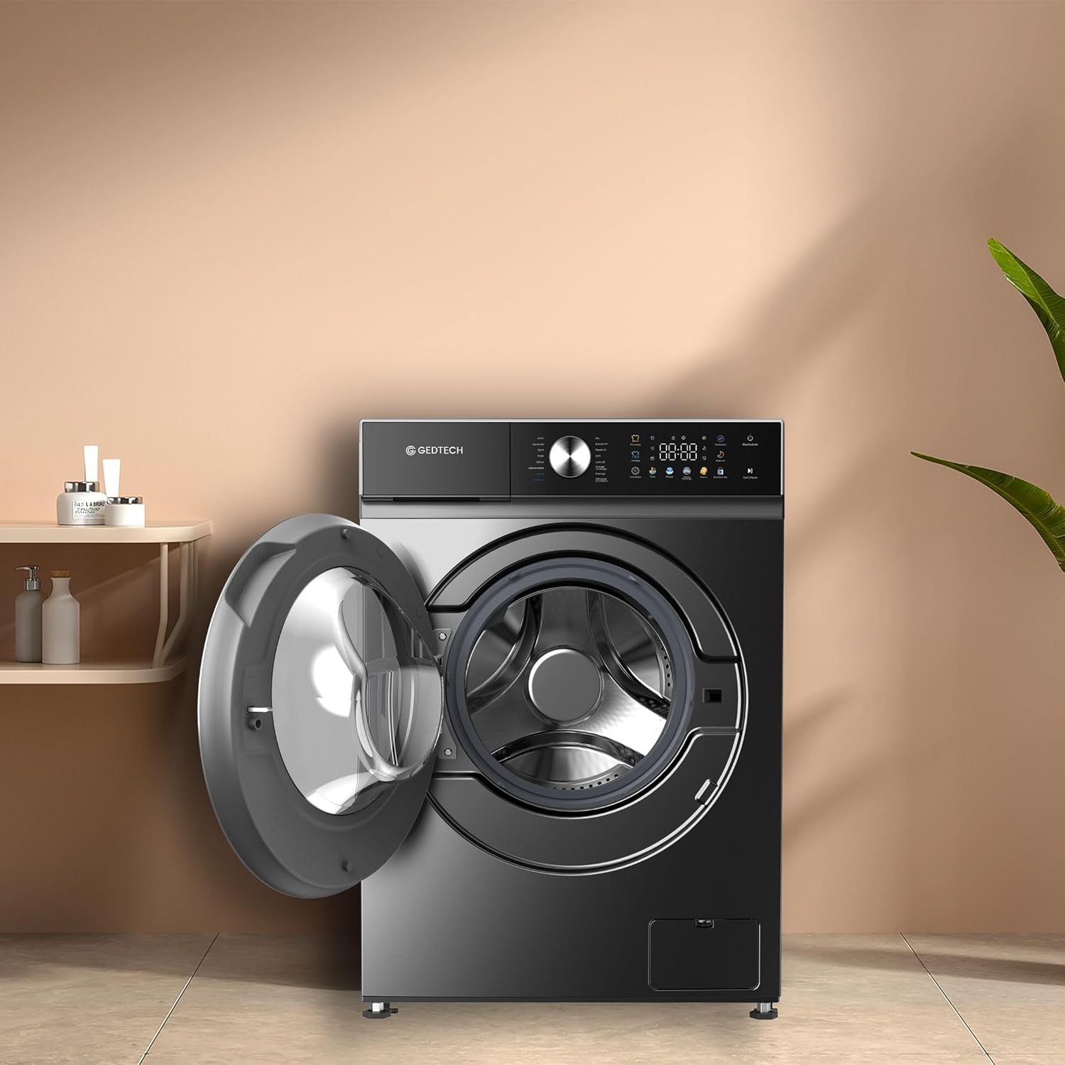 GEDTECH - Lave-linge frontal 8kg, 1400tr/mn, LED, éco, GLLPS81400DG