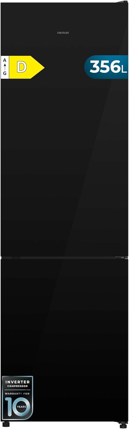Cecotec - Bolero CoolMarket 356L, 200x59,5 cm, Multi Airflow, E, 356i Black Glass D