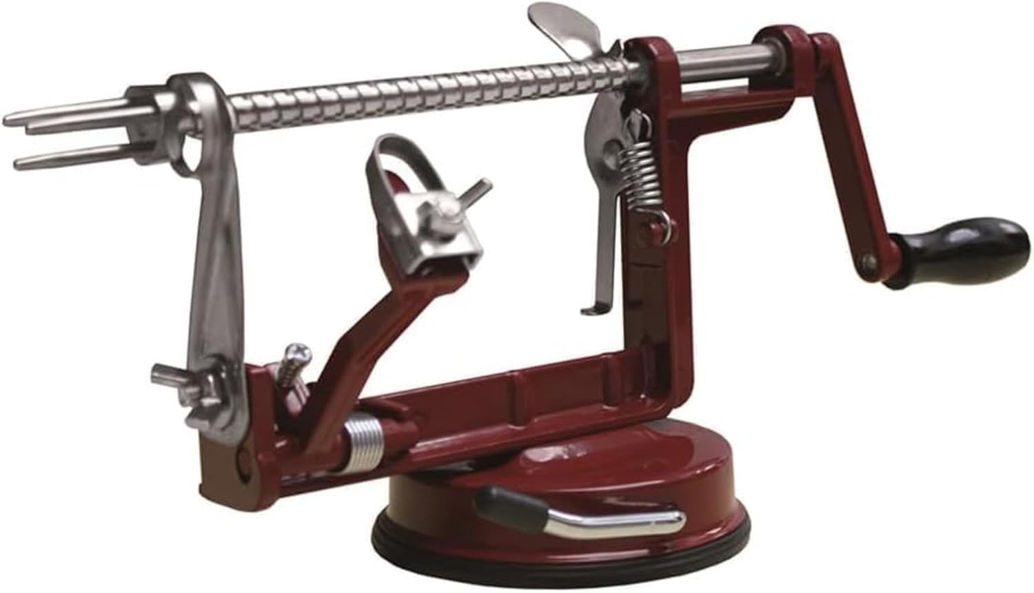 Baumalu - éplucheur de pommes, métal, 25,5x15x11cm, poignée fixe, ventouse