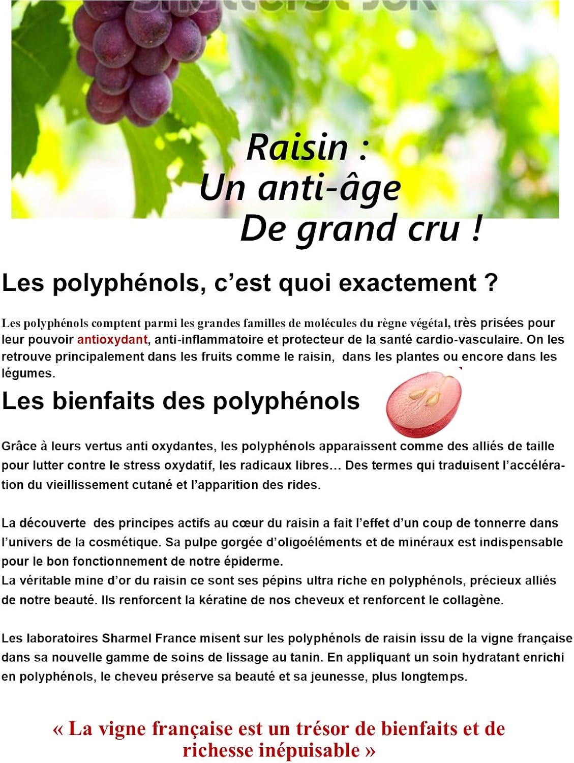 Kit duo shampoing/soin 1L sans sulfate/silicone, lissage au tanin, fabrication française