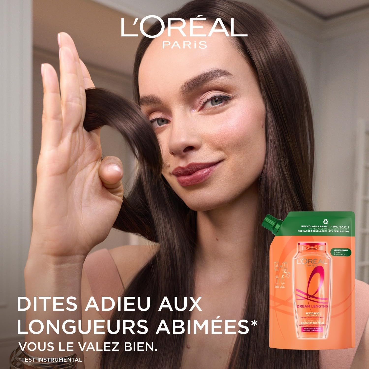 L’Oréal Paris - Elseve Dream Long - 500 ml - shampooing reconstructeur kératine végétale huile de ricin