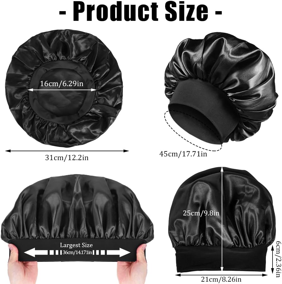 Bonnet Satin Cheveux Nuit - élastique - soin soie - protection cheveux