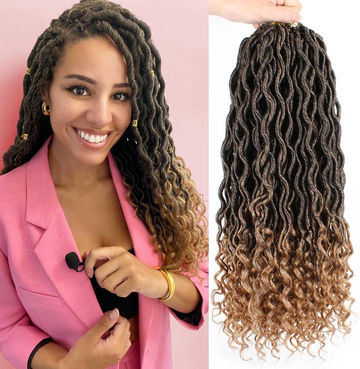 Xtrend - Déesse faux locs 14'' - 6 packs boucles synthétiques tressage T27