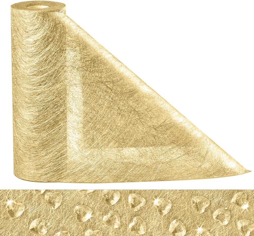 Chemin de Table - non-tissé réutilisable - 23x300cm - idéal fête or