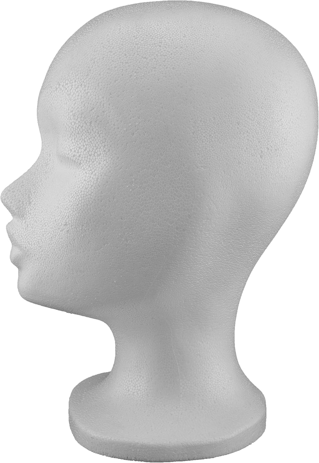 MCE-Commerce - Tête femme polystyrène, 280x210x160mm, blanc - A33F8693