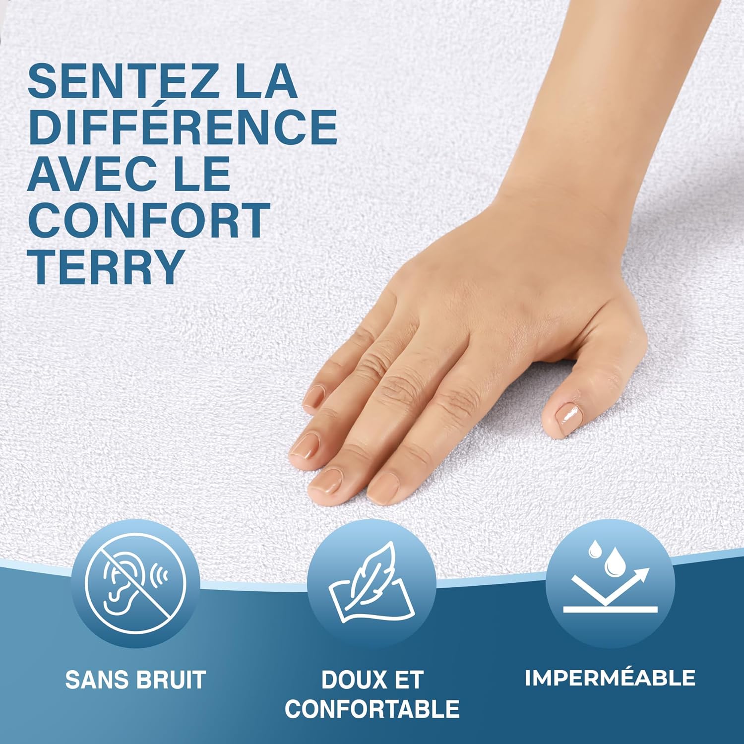 Utopia Bedding - protège-matelas imperméable 150x200 cm, 4 coins, Oeko-TEX