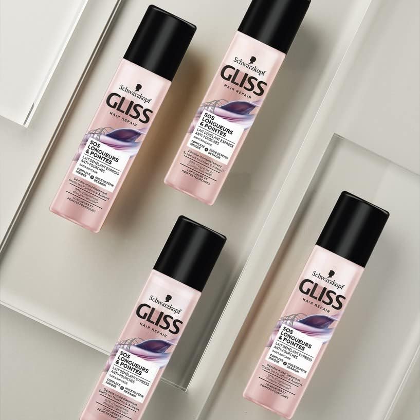 Schwarzkopf - Gliss SOS Longueur & Pointes - 200 ml - Démêle, scelle, adoucit, 90% naturel