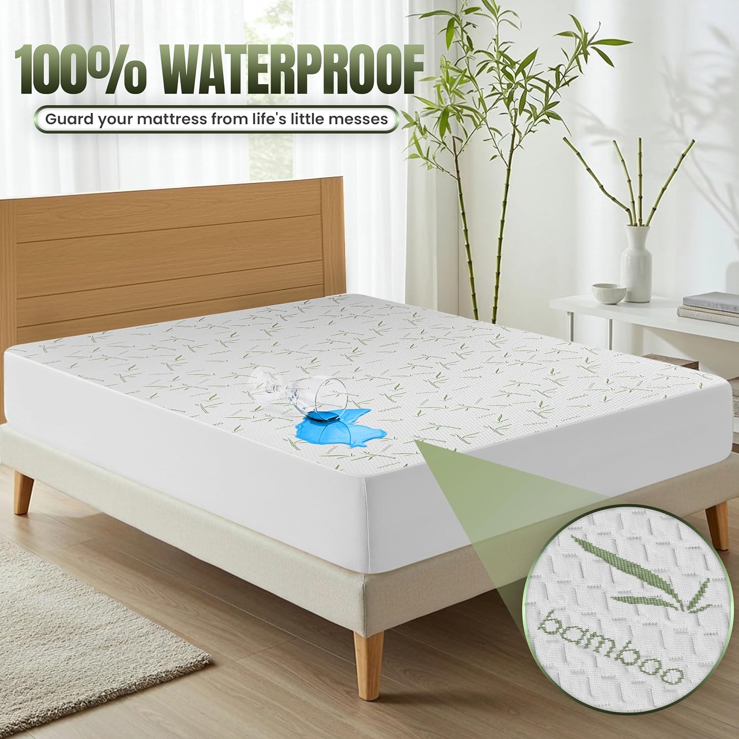 Utopia Bedding - Protège-matelas Premium King - imperméable, Oeko-Tex, viscose, drap housse, respirant