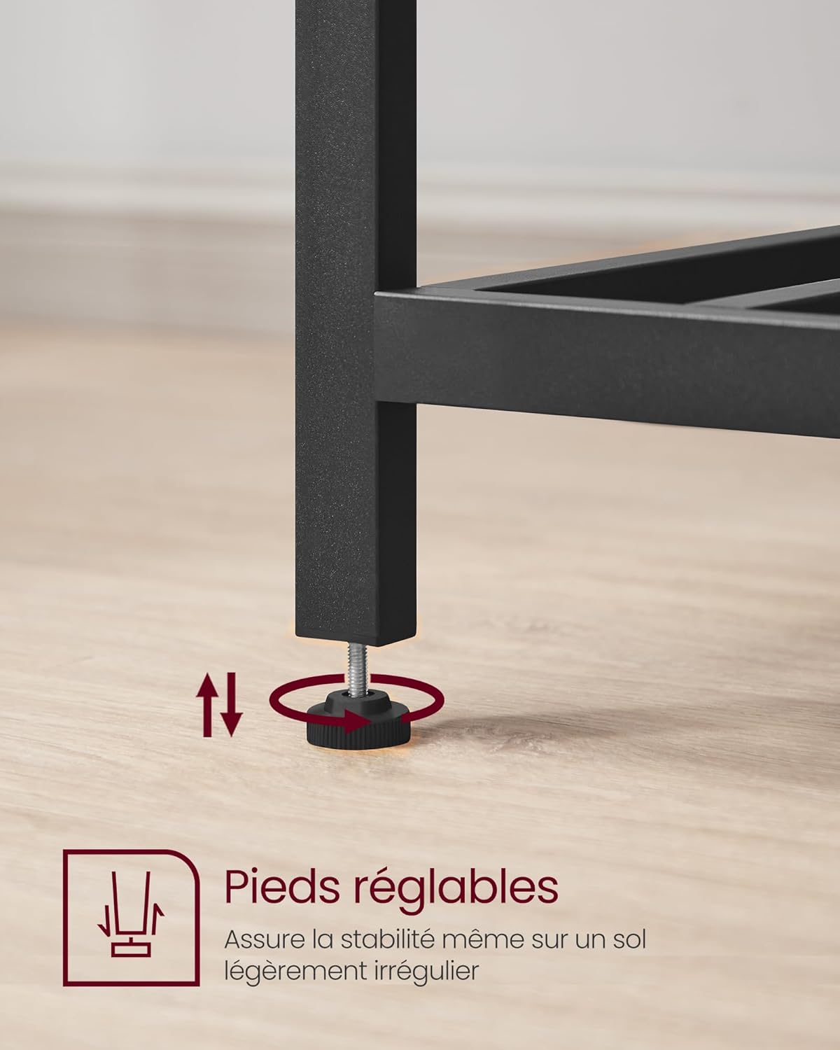 VASAGLE - îlot de cuisine industriel, 120x60x90 cm, acier stable, plan de travail spacieux