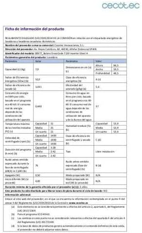 Cecotec - Bolero DressCode 7kg - 12 programmes, Inverter, 1400tr/min, vapeur - 7150