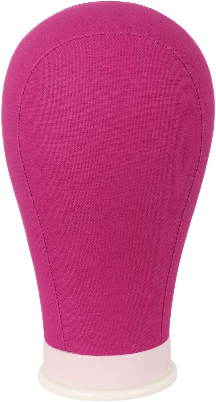 MapofBeauty - mannequin toile magenta - 22 pouces - tête à perruque avec support