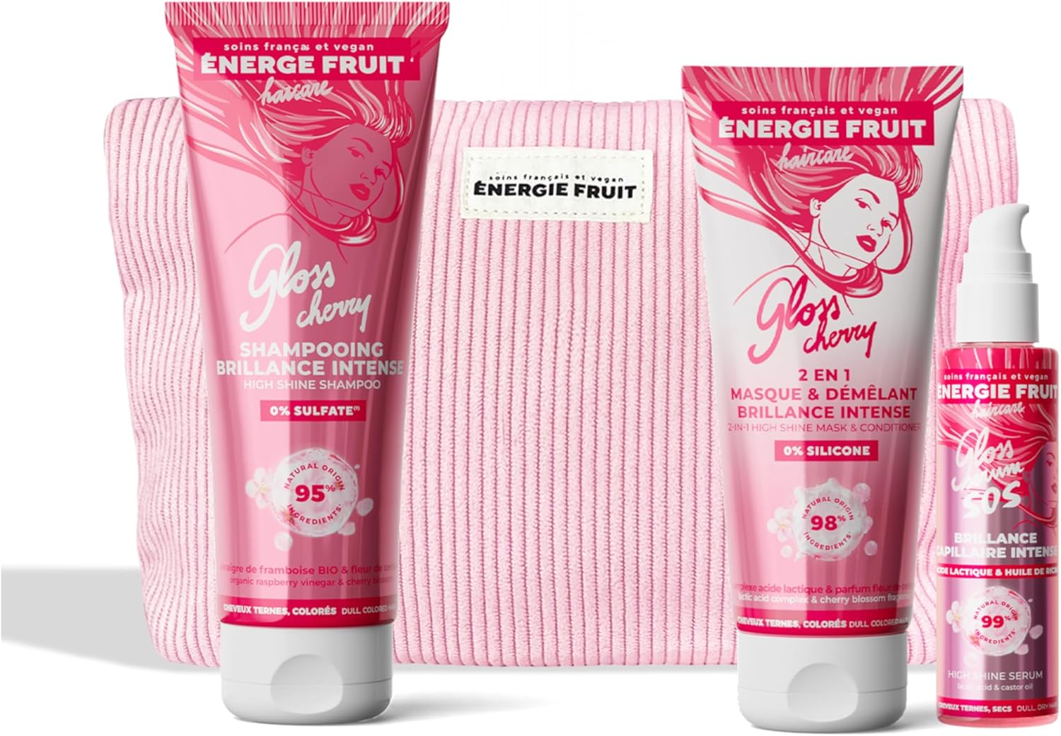 ENERGIE FRUIT - Coffret Routine Gloss - 3 soins cheveux ternes - éclat et brillance intense