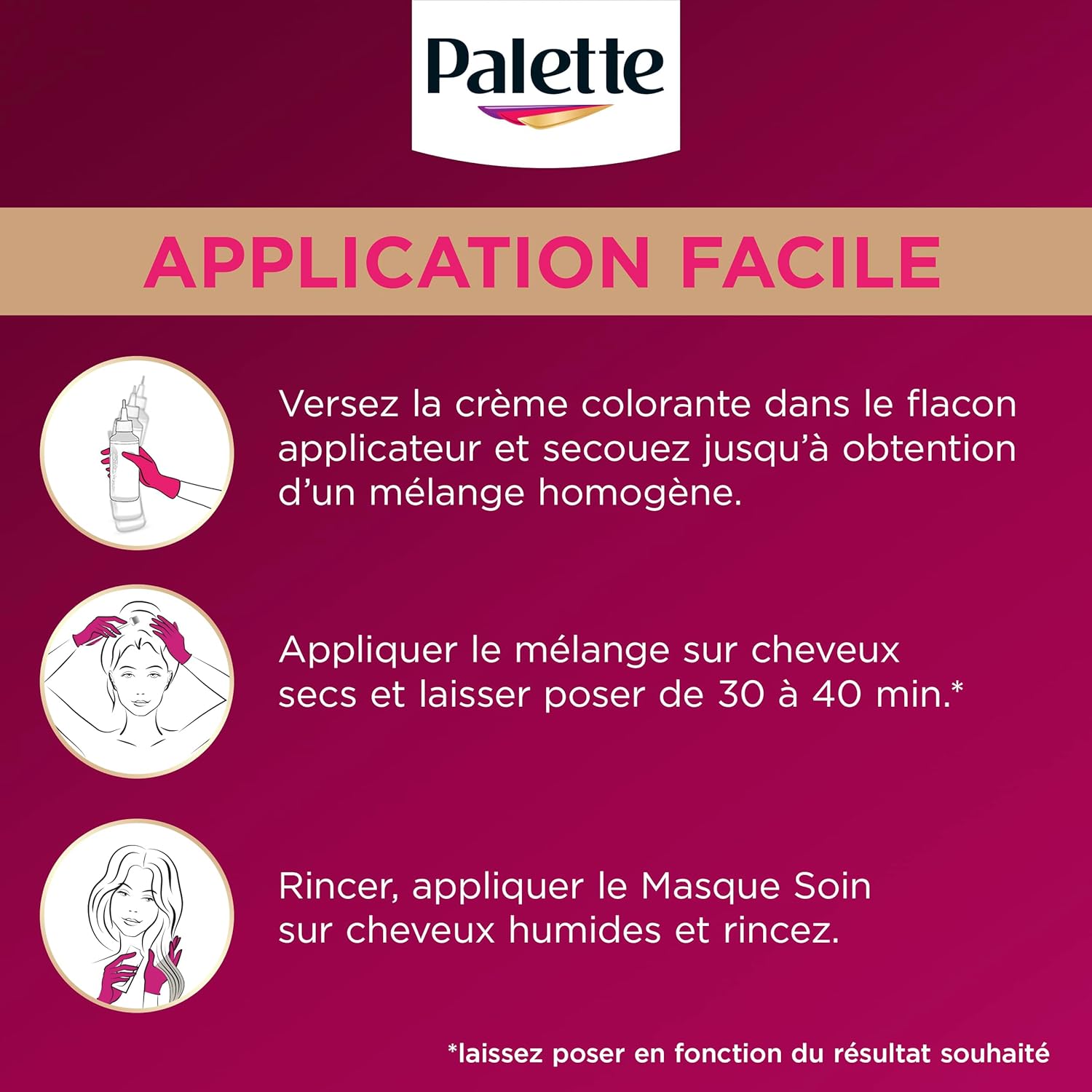 Palette - Intensive Coloration Permanente Cheveux soin, tenue 8 semaines, Blond Foncé 500
