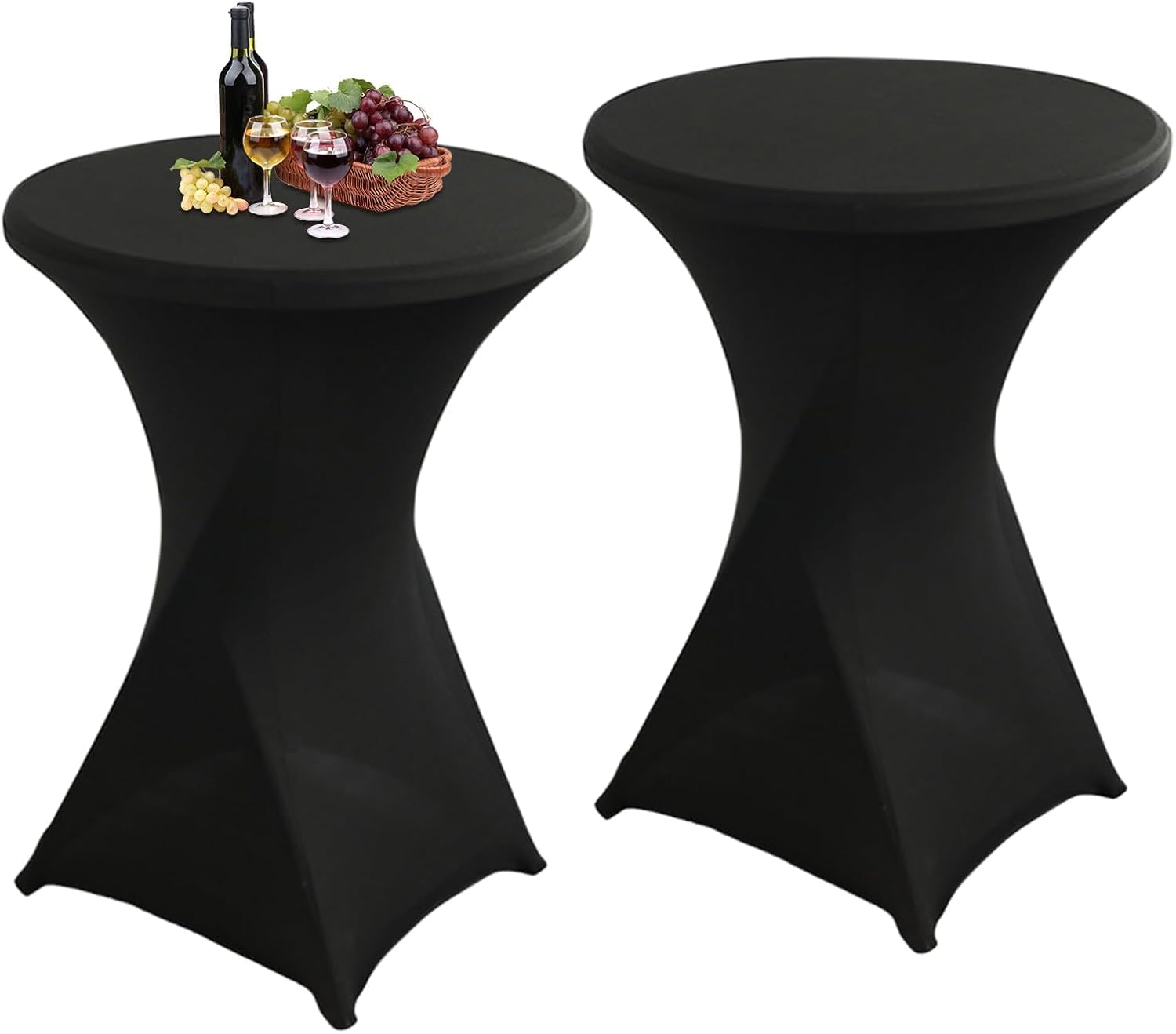 Housse mange debout - lot de 2 - 80x110 cm - extensible, noir