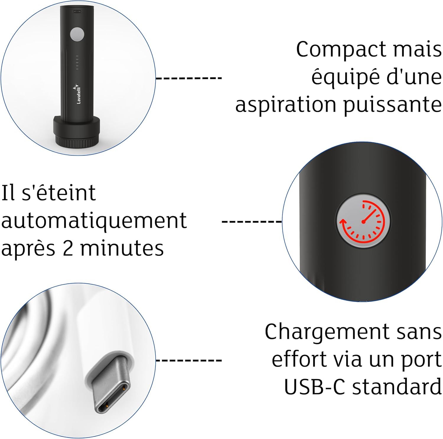 Pompe sous vide portable USB-C, compact sans fil, voyage, VACUPUMP