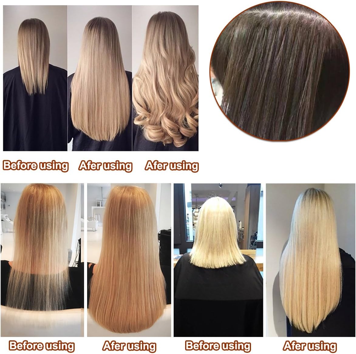 Qliver - Pince professionnelle extension cheveux - Température constante - Rose