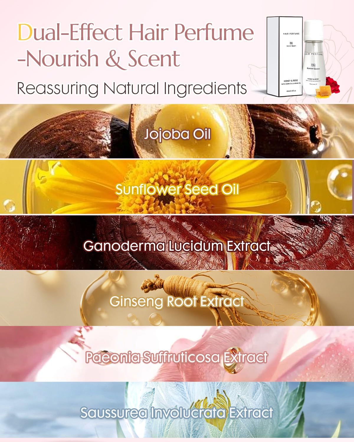 BONNET QUEEN - parfum cheveux 91g - nourrit, brille, anti-frisottis