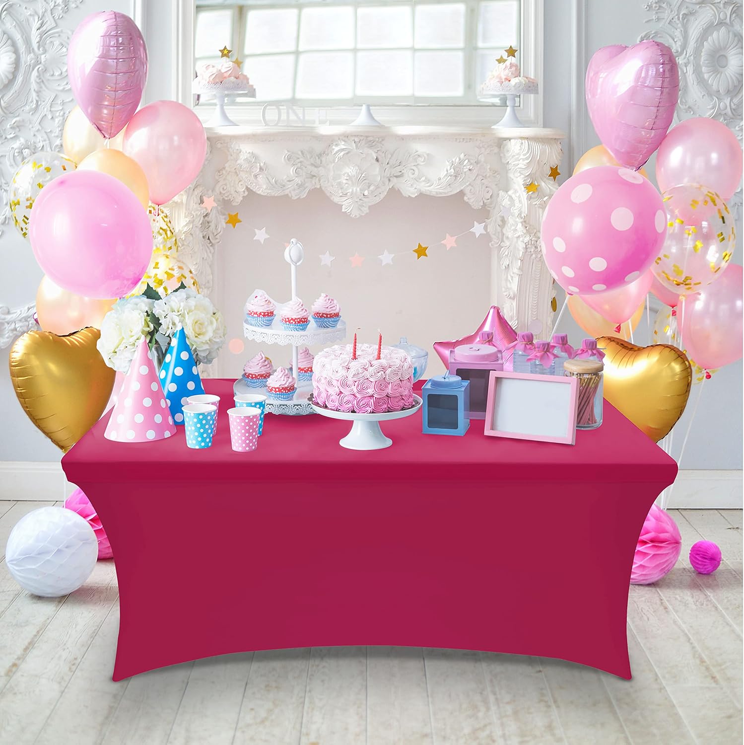 Utopia Kitchen - nappes élasthanne lot de 2 - 183x76x76cm - ajustées lavables et extensibles