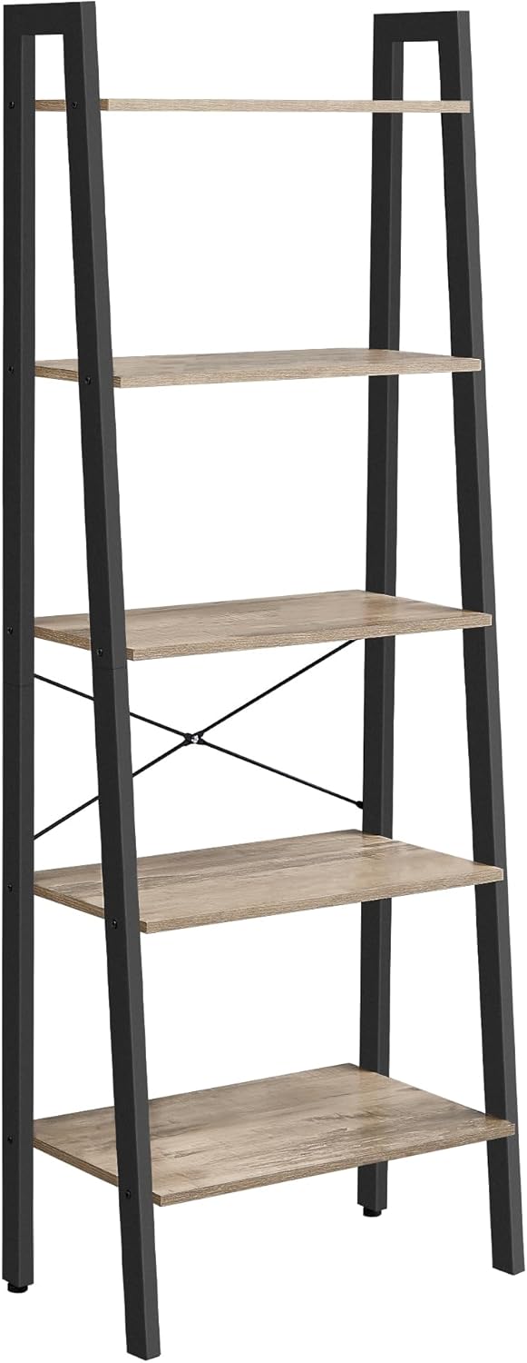 VASAGLE - Étagère 5 niveaux moderne acier, 50x30x150cm, LLS045B50