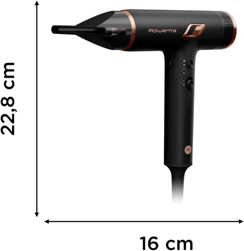Rowenta - Sèche-cheveux nano compact - design léger - ions, capteur de température, 3 réglages