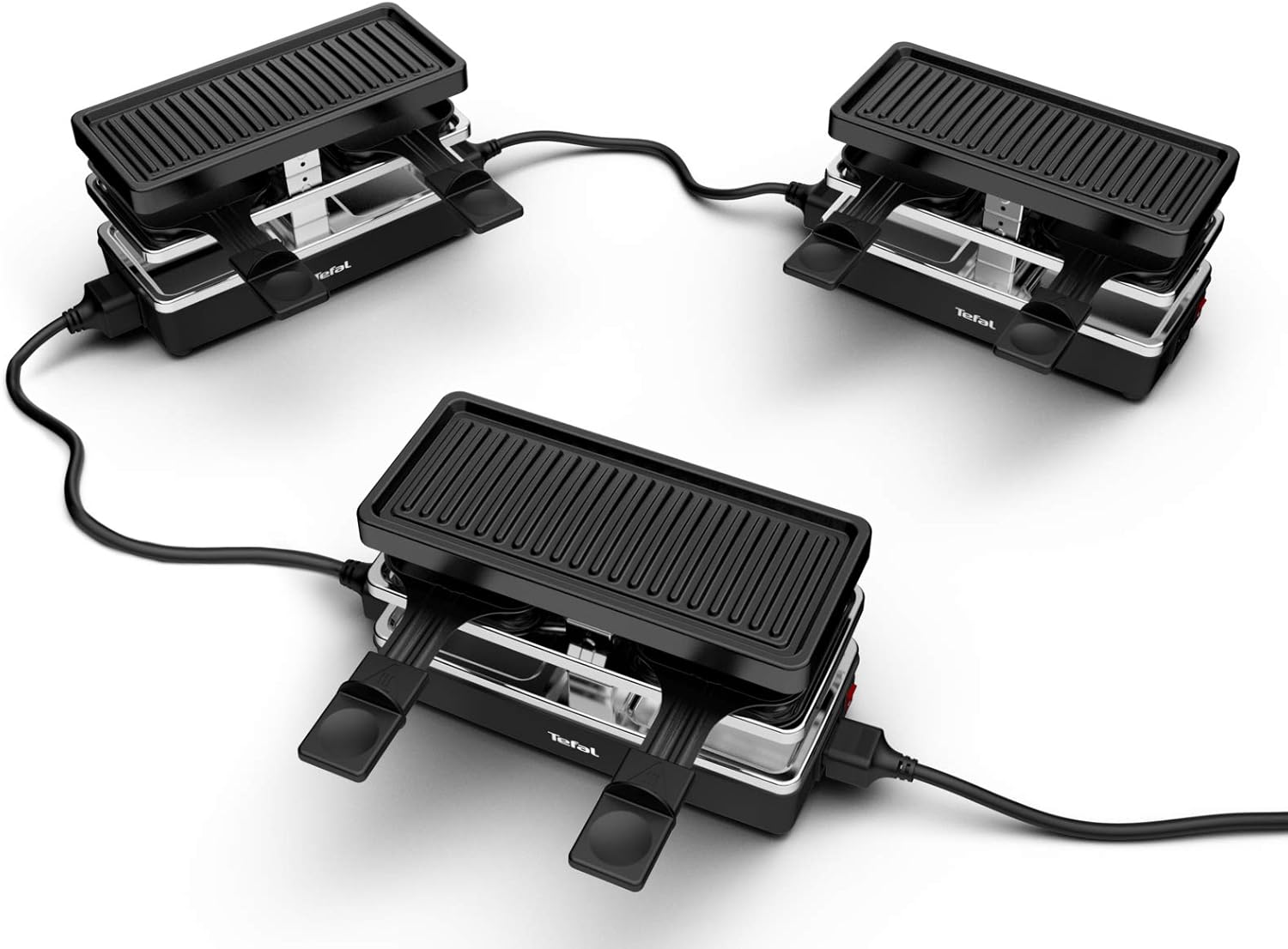 Tefal - raclette Plug & Share, 2 pers, compact, prise intégrée YY5249FB