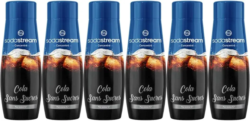 Sodastream - Lot de 6 concentrés - 440ml - sans sucres, prépare 9L