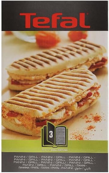 Tefal - Coffret Snack Collection - plaques grill panini, livre recettes - XA800312