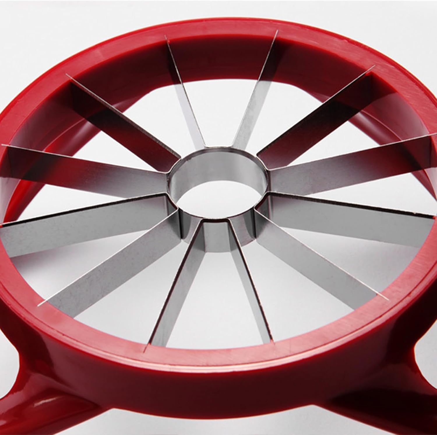 Tranche-pomme - 12 tranches inox - Rouge - découpe rapide fruits