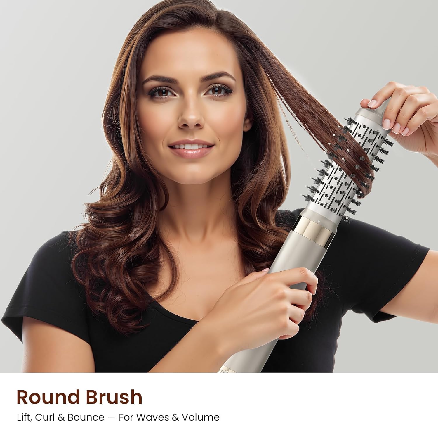 MESCOMB - Air Styler 5 en 1 - brosse chauffante, sèche-cheveux, style polyvalent, protection thermique