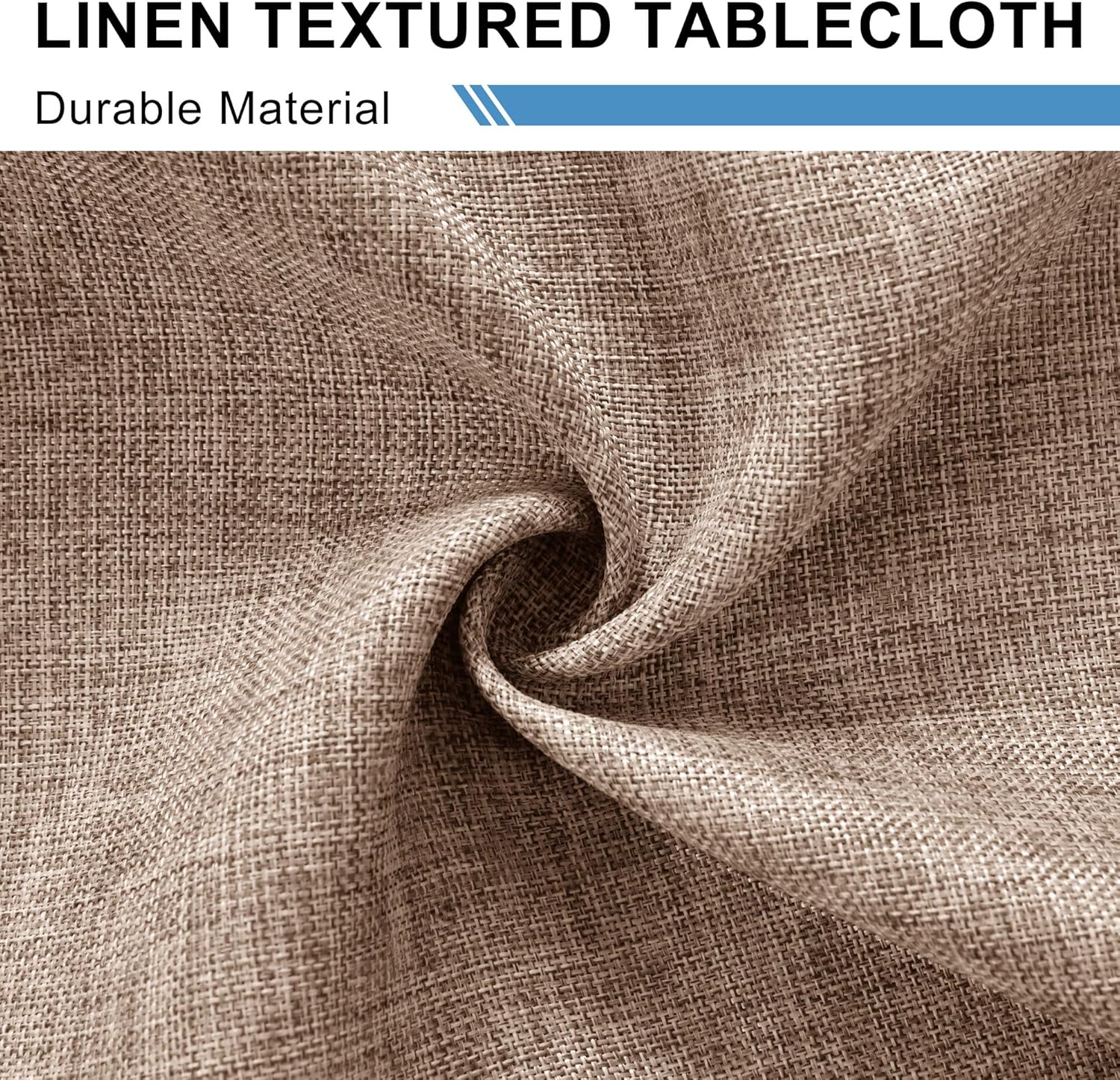 DWCN - nappe aspect lin - 160x320cm - lavable, imperméable, anti-tache