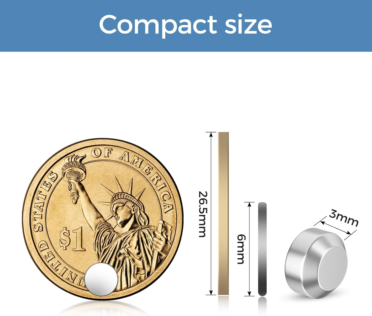 Oderra - Aimants Néodyme Série 60PCS - 6x3mm - puissants, boîte de rangement