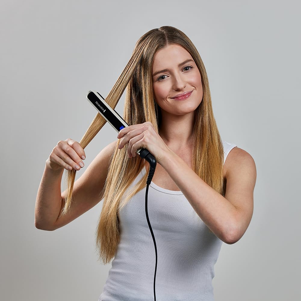 Remington - lisseur Pearl - plaques céramique, LCD, 150-235°C, S9501