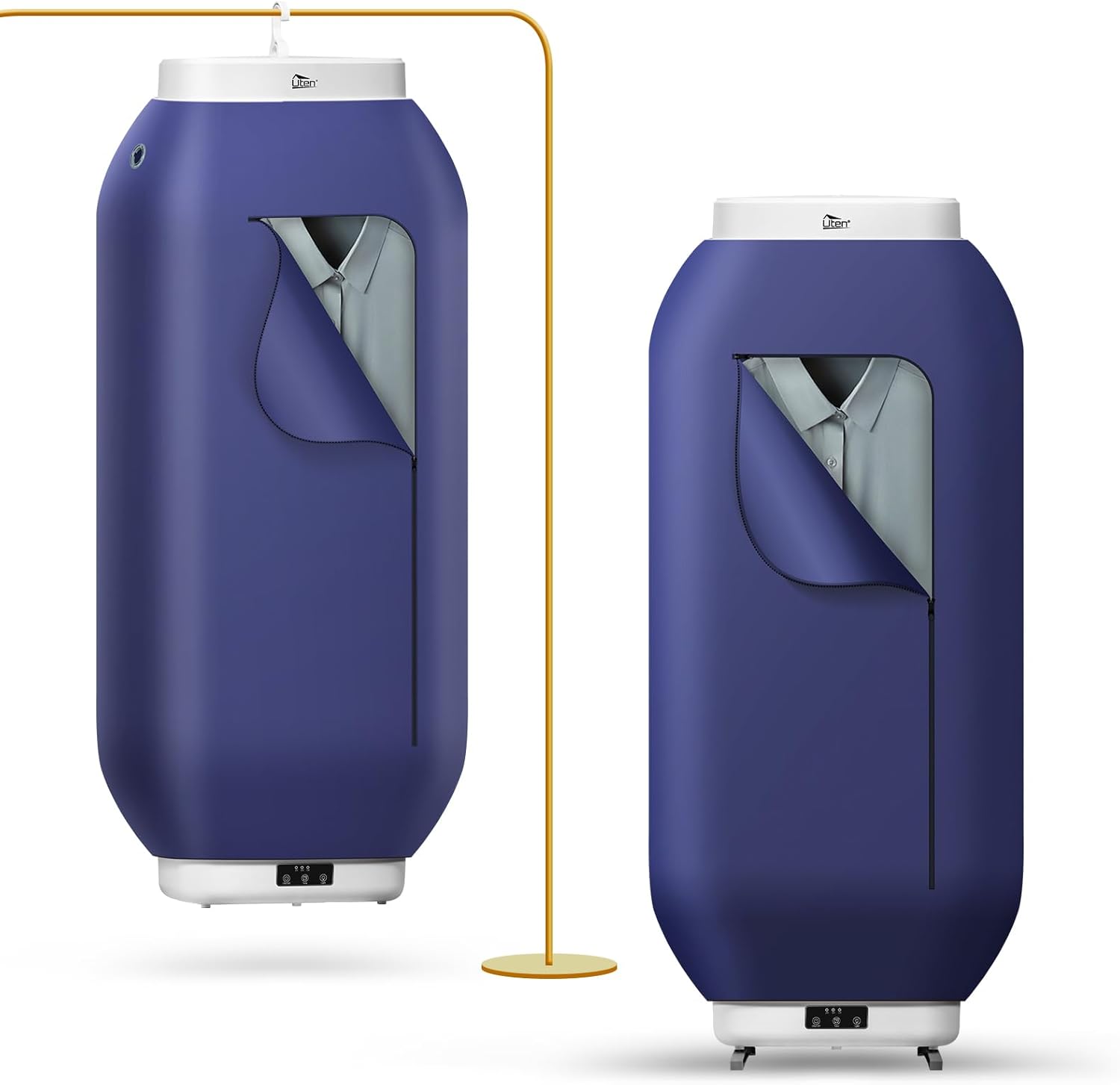 Uten - sèche-linge portable - compact 600W - minuterie amovible, à suspendre ou poser