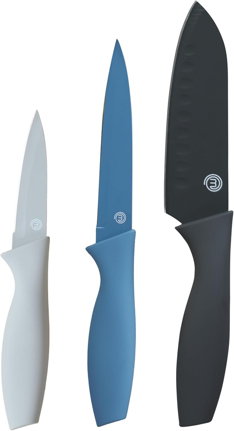 MasterChef - Set de coutellerie Azure - 3 pièces - inoxydable, manche ergonomique