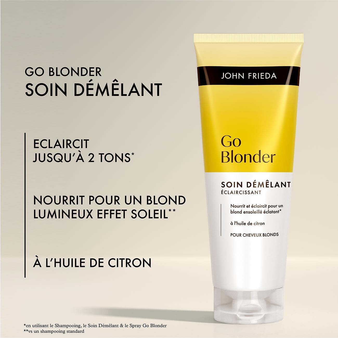 John Frieda - Go Blonder - 250ml - soin démêlant éclaircissant
