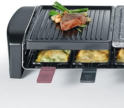 SEVERIN - Raclette 8 personnes - Plaques pierre et fonte, 1400W, RG 9645