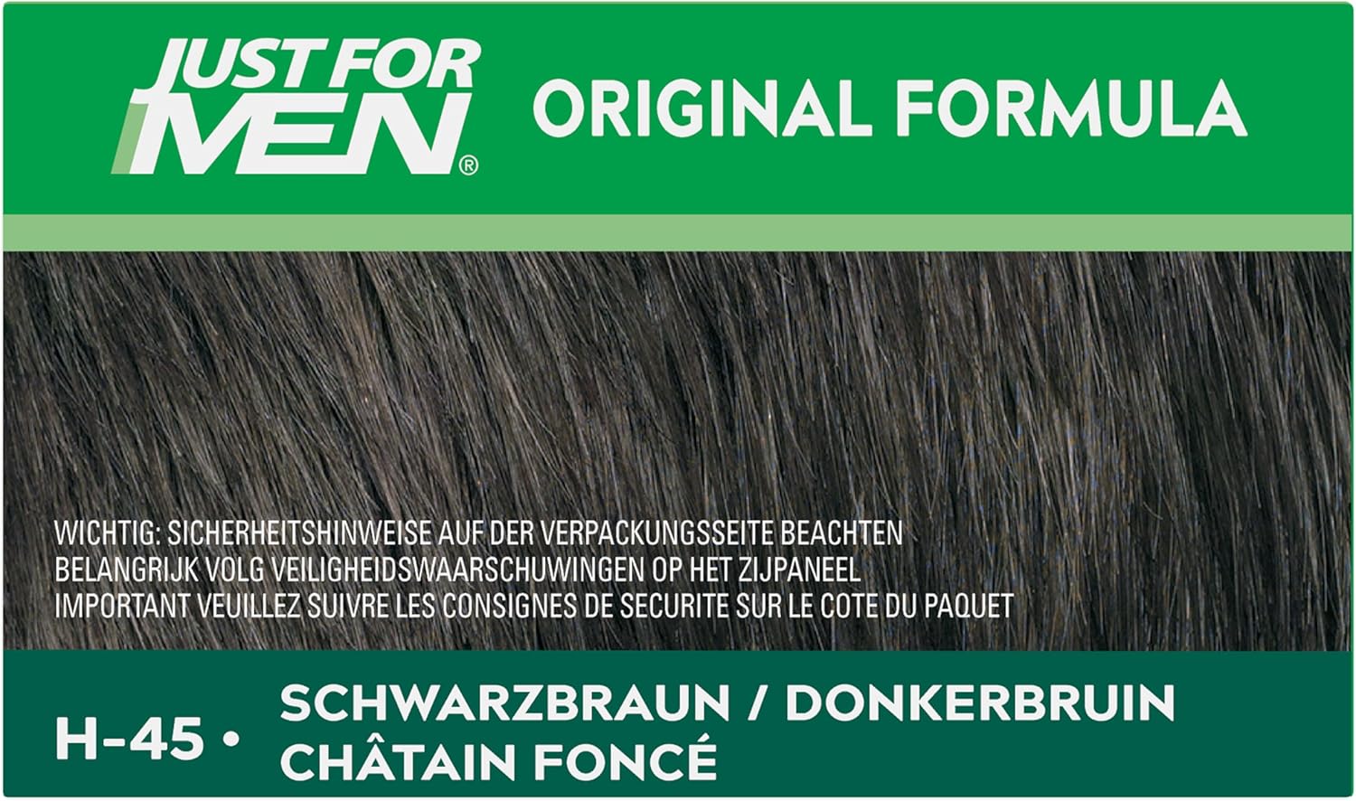 Just For Men - teinture cheveux homme - sans ammoniaque, kératine, vitamine E, châtain foncé - H45