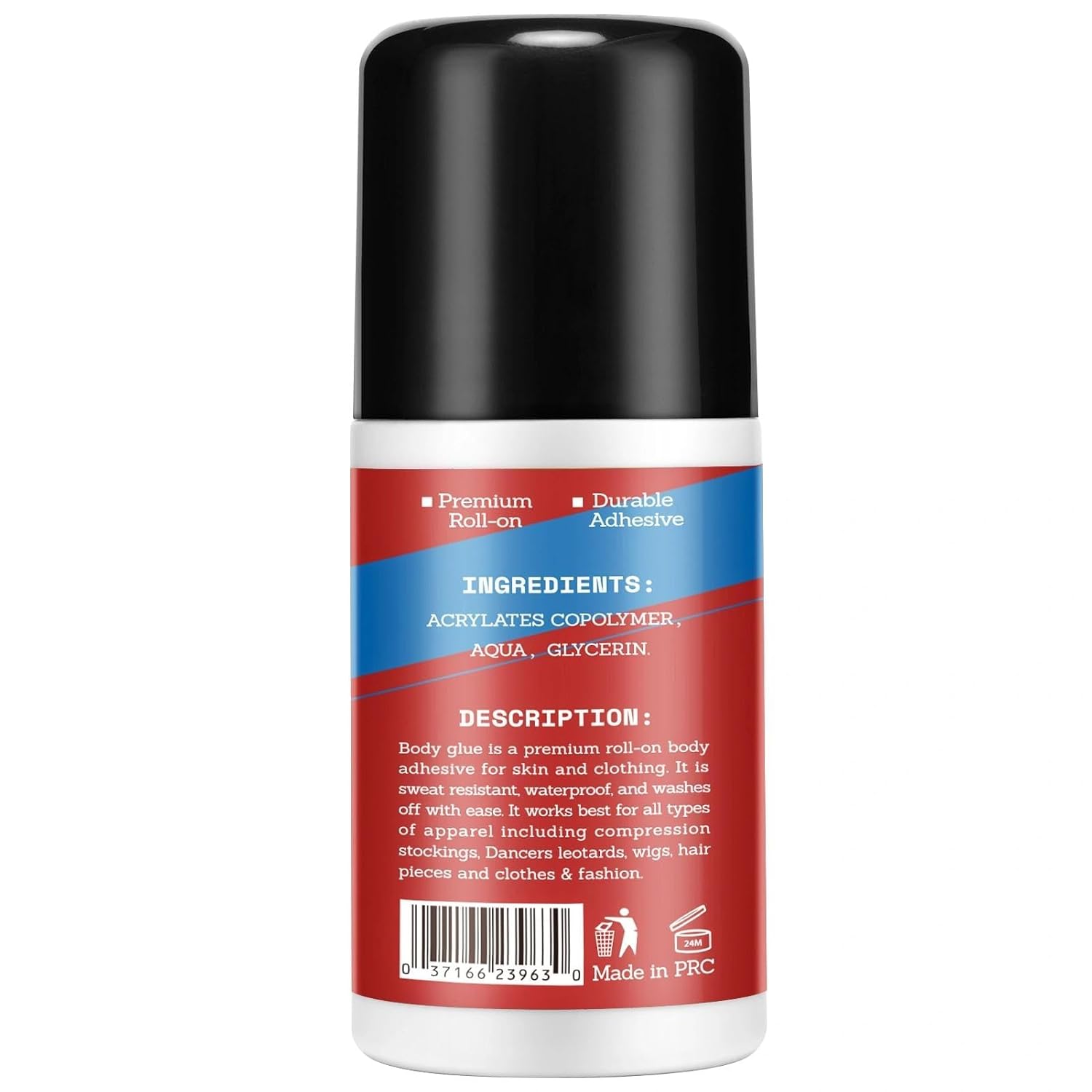 Colle corporelle – bille, 2pcs – résistante sueur, lavable eau, adhésif textile