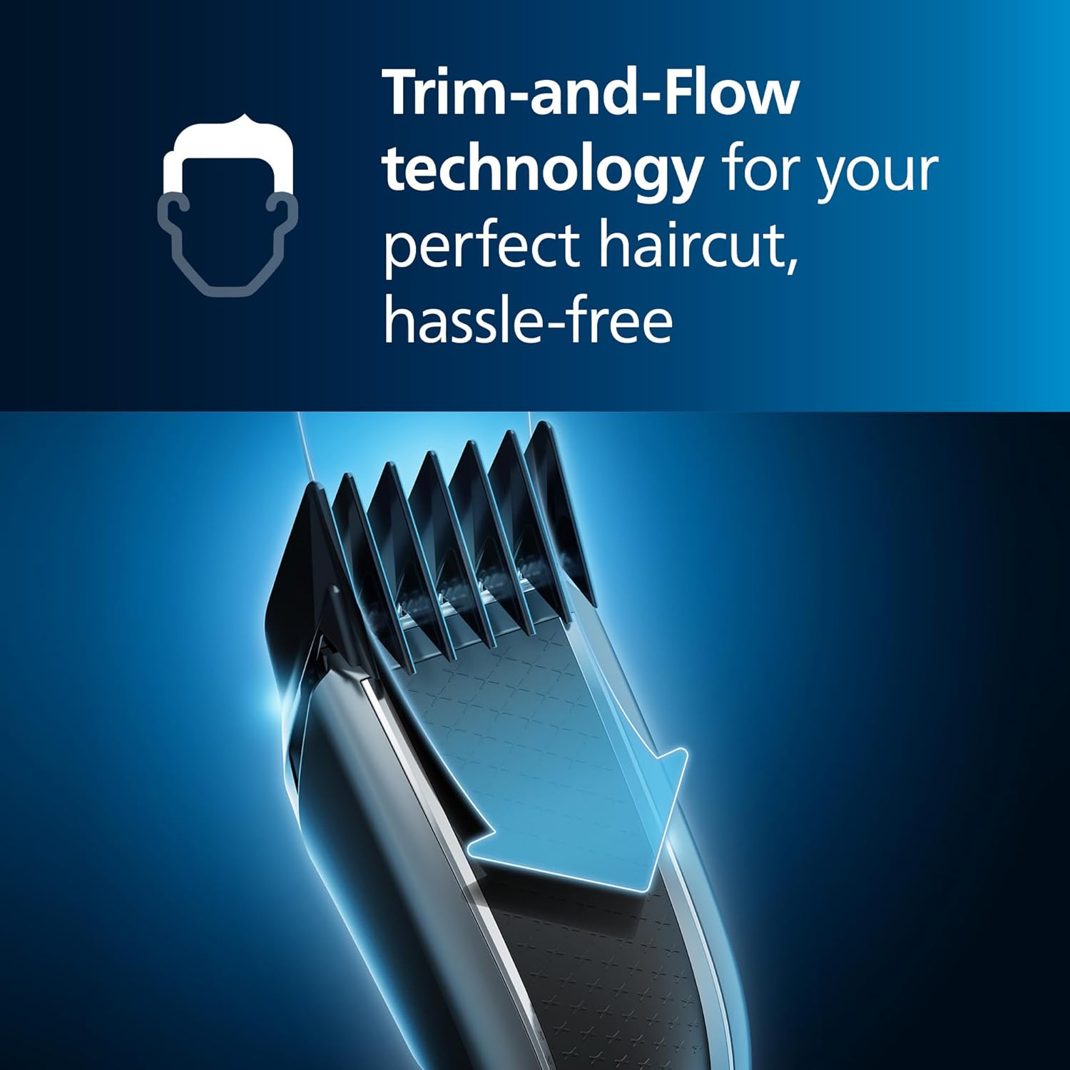 Philips - Série 3000 - tondeuse cheveux lavable, Trim-n-Flow - HC3530/15