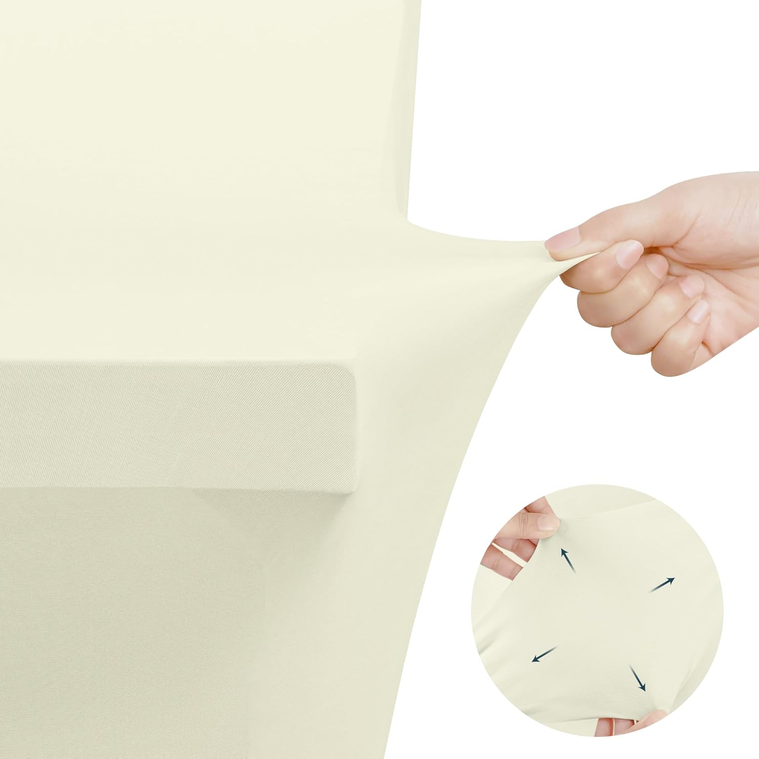 Utopia Kitchen - nappe extensible - 122 cm - polyester/spandex, lavable, infroissable, lot de 2