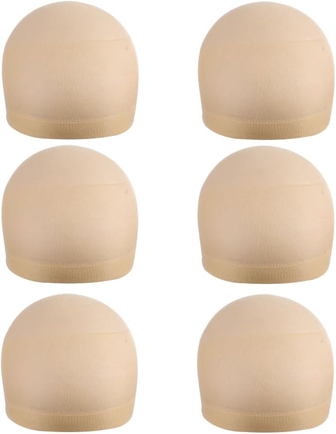 Bonnets de perruque - nylon respirant - lot de 6 - unisexe beige