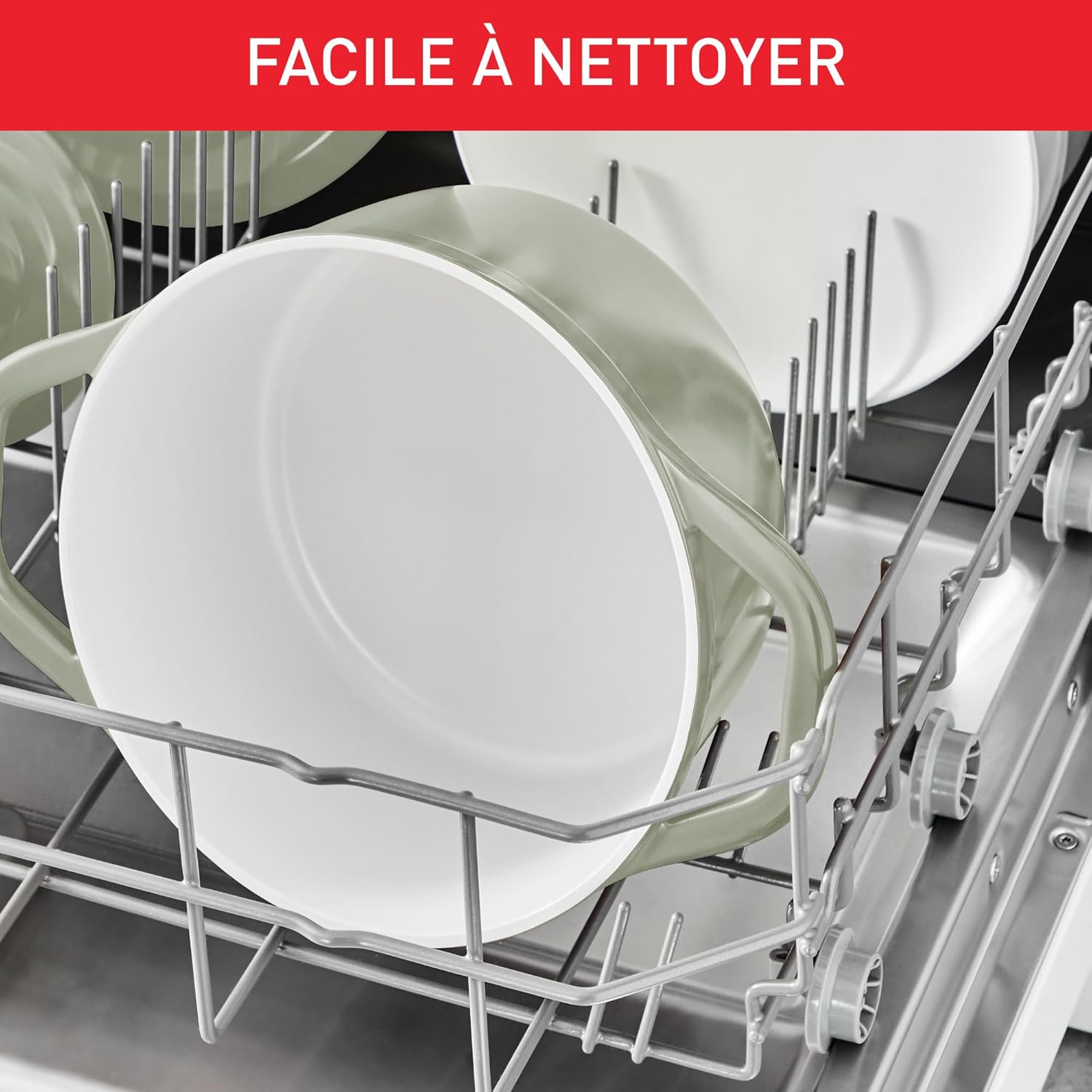 Tefal - Air Soft Light - cocotte 24cm fonte alu, induction, facile à nettoyer, E2664625