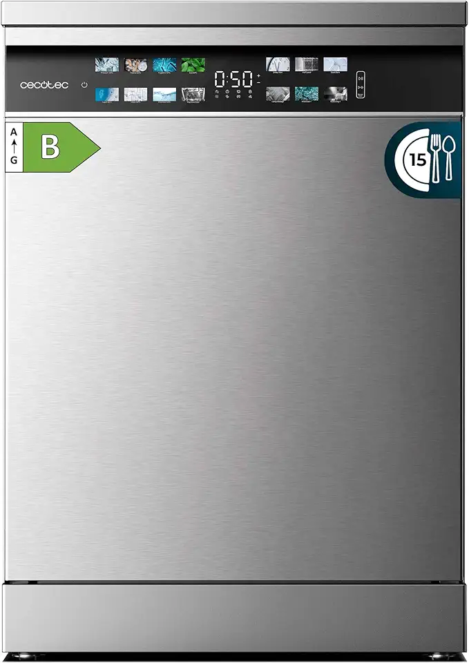 Cecotec - Bolero Aguazero 6700 - 60cm - inox, 15 couverts, classe B, moteur Inverter Plus, Turbo Dry+, 6700