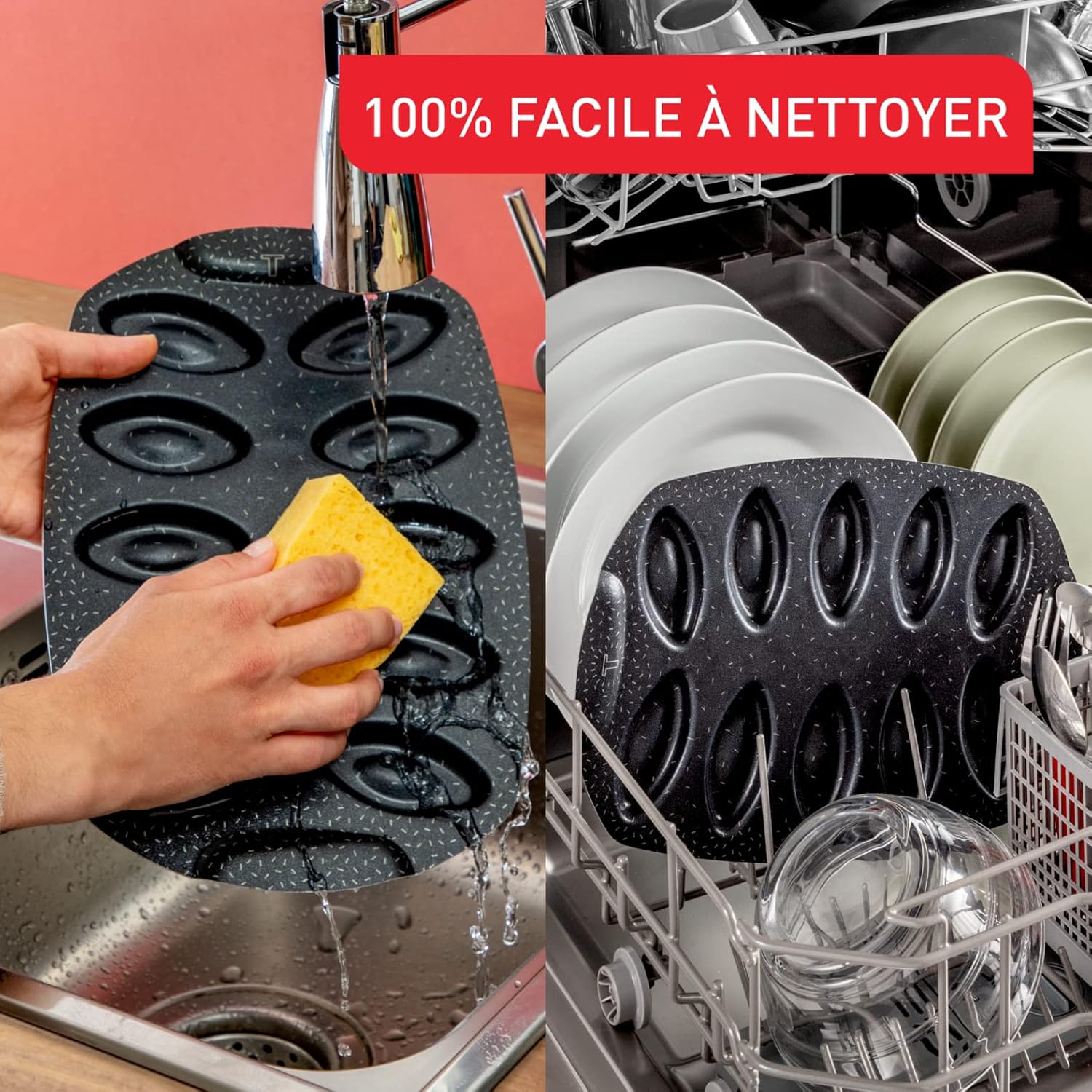 Tefal - moule 10 mini tartelettes - aluminium recyclé - antiadhésif performant - PerfectBake Mini J5735002