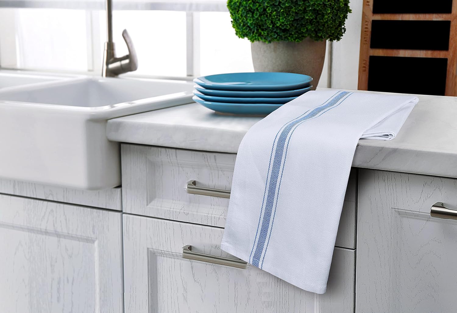 Utopia Towels - torchons cuisine 38x64cm - coton absorbant, lot 12