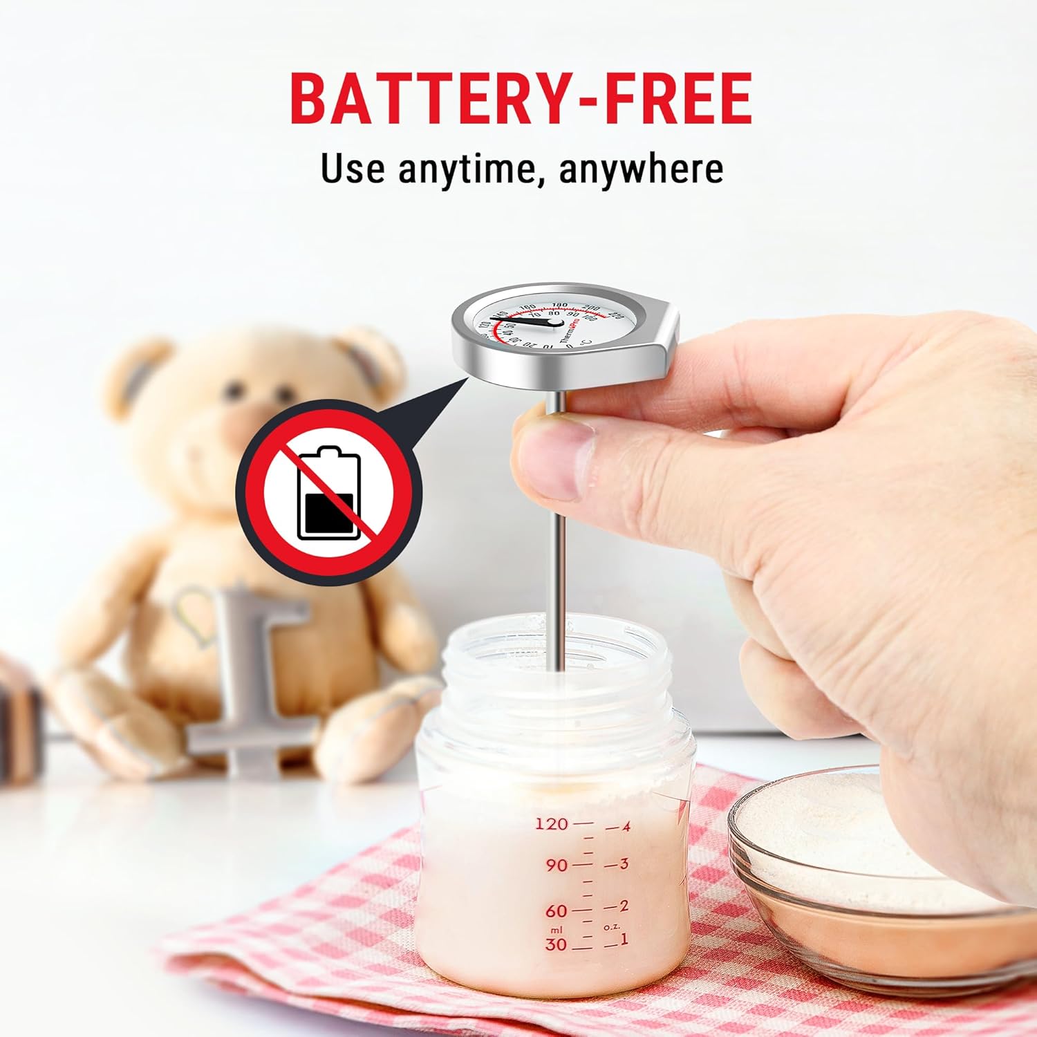 ThermoPro - thermomètre à viande inox - analogique - précision cuisson APT418