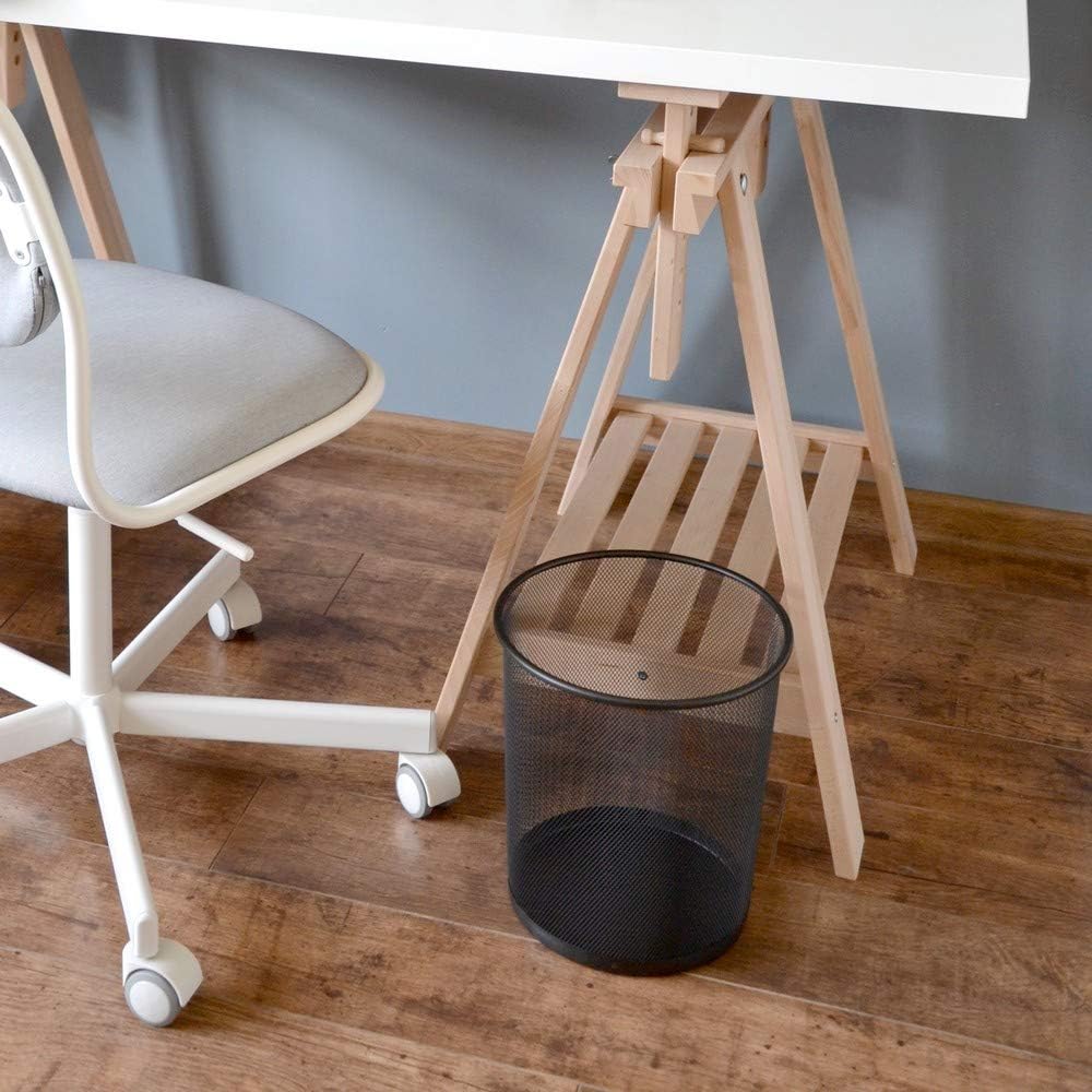 D.RECT - corbeille métal maille 19L - ronde - lot de 2, noir