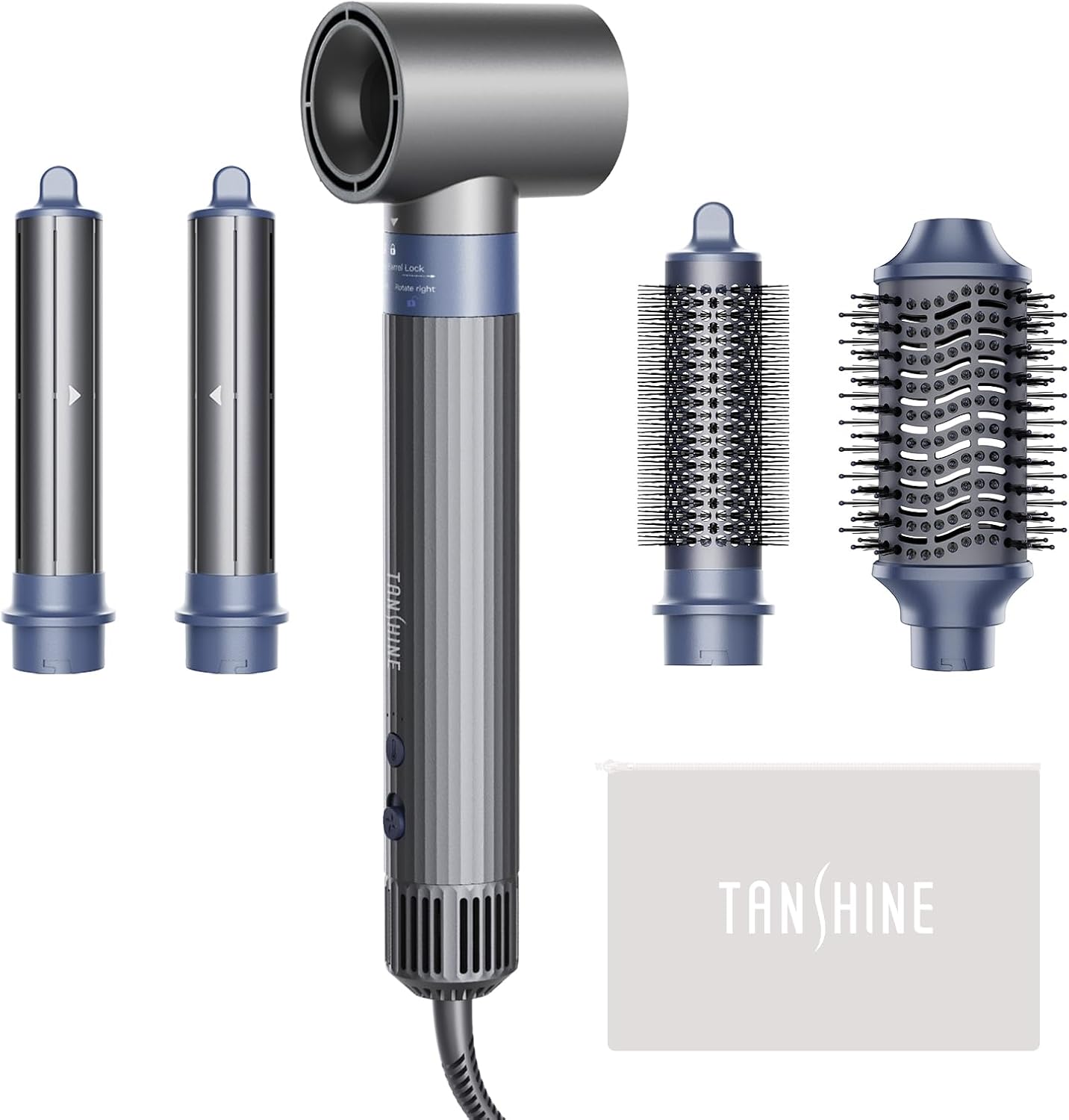 TANSHINE - Air Styler 5 en 1 - 1400W - Ionique, brushing, lissant, boucleur