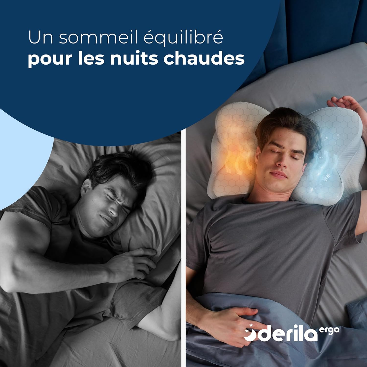 Derila - Ergo Taie d’Oreiller Thermique - régulation thermique PCM